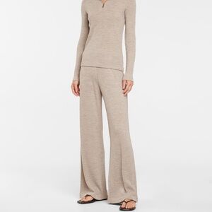Vince Ribbed Wide-Leg Wool blend Pants